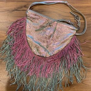 Roberto Cavelli metallic “Freedom”shoulder bag